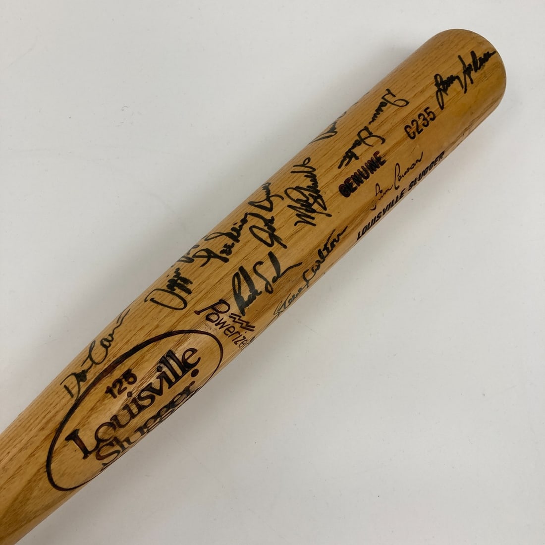 1985 Philadelphia Phillies Team Signed Baseball Bat Mike Schmidt JSA COA (1 of 12)