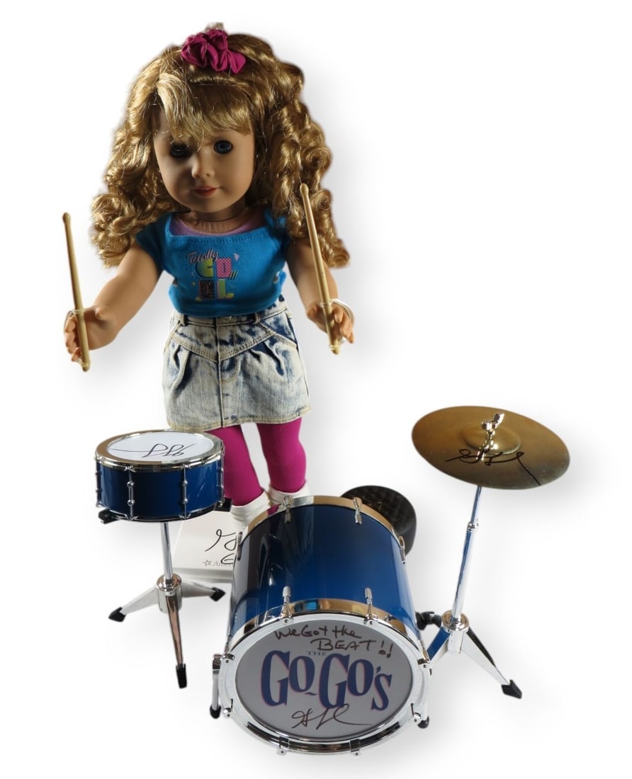 Gina Schock Autographed Doll & Drum Set with 5 Signatures The Go-Go's (1 of 7)