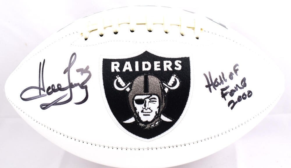 Howie Long Autographed Oakland Raiders Football HOF Beckett Authenticated: Howie Long Autographed Oakland Raiders Football HOF Beckett Authenticated This is an original football autographed by NFL legend Howie Long, featuring the iconic Oakland Raiders logo. The ball is auth