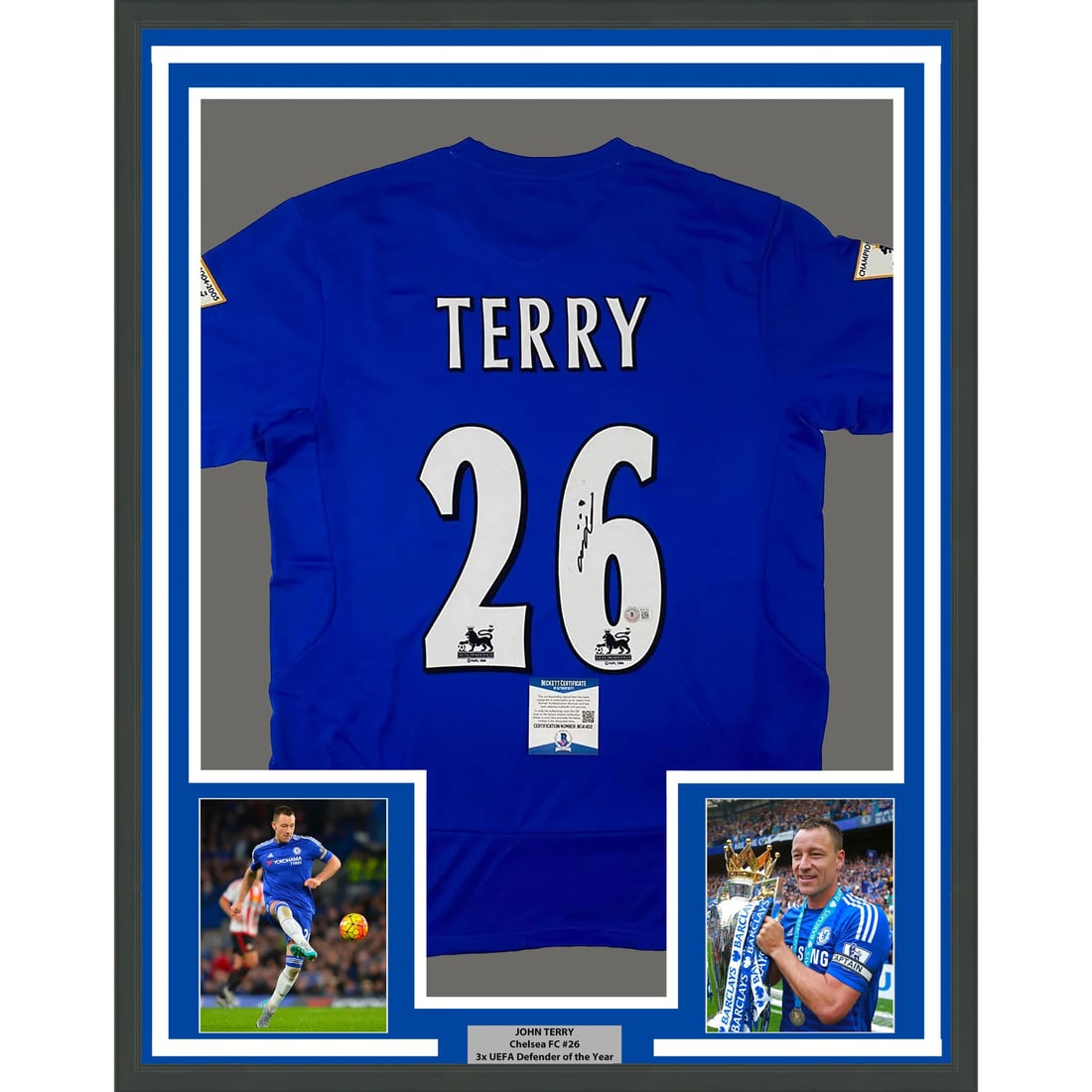 John Terry Signed Chelsea FC Jersey Framed with BAS COA 33x42 (1 of 2)