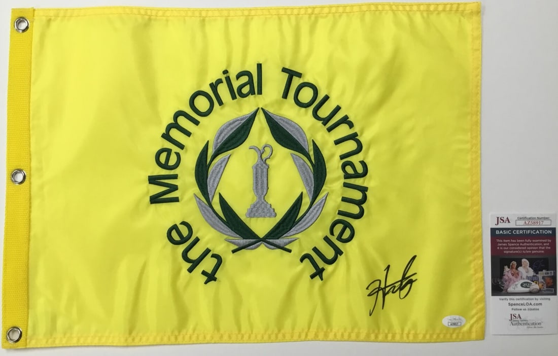 Hideki Matsuyama Signed Memorial Tournament Pin Flag JSA Authenticated (1 of 4)