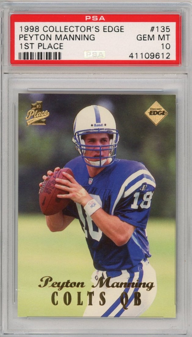 1998 Collector's Edge Peyton Manning Rookie Card #135 PSA 10 NFL (1 of 2)