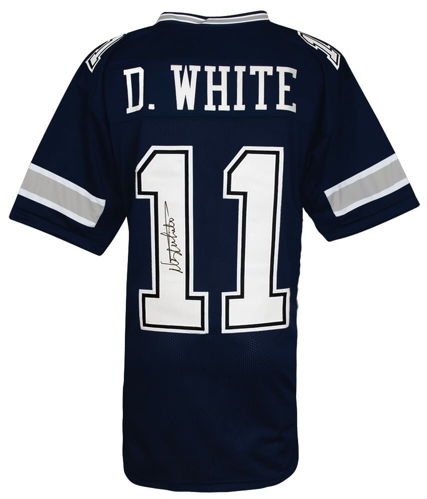 Danny White Signed Dallas Cowboys Navy Football Jersey with COA (1 of 3)