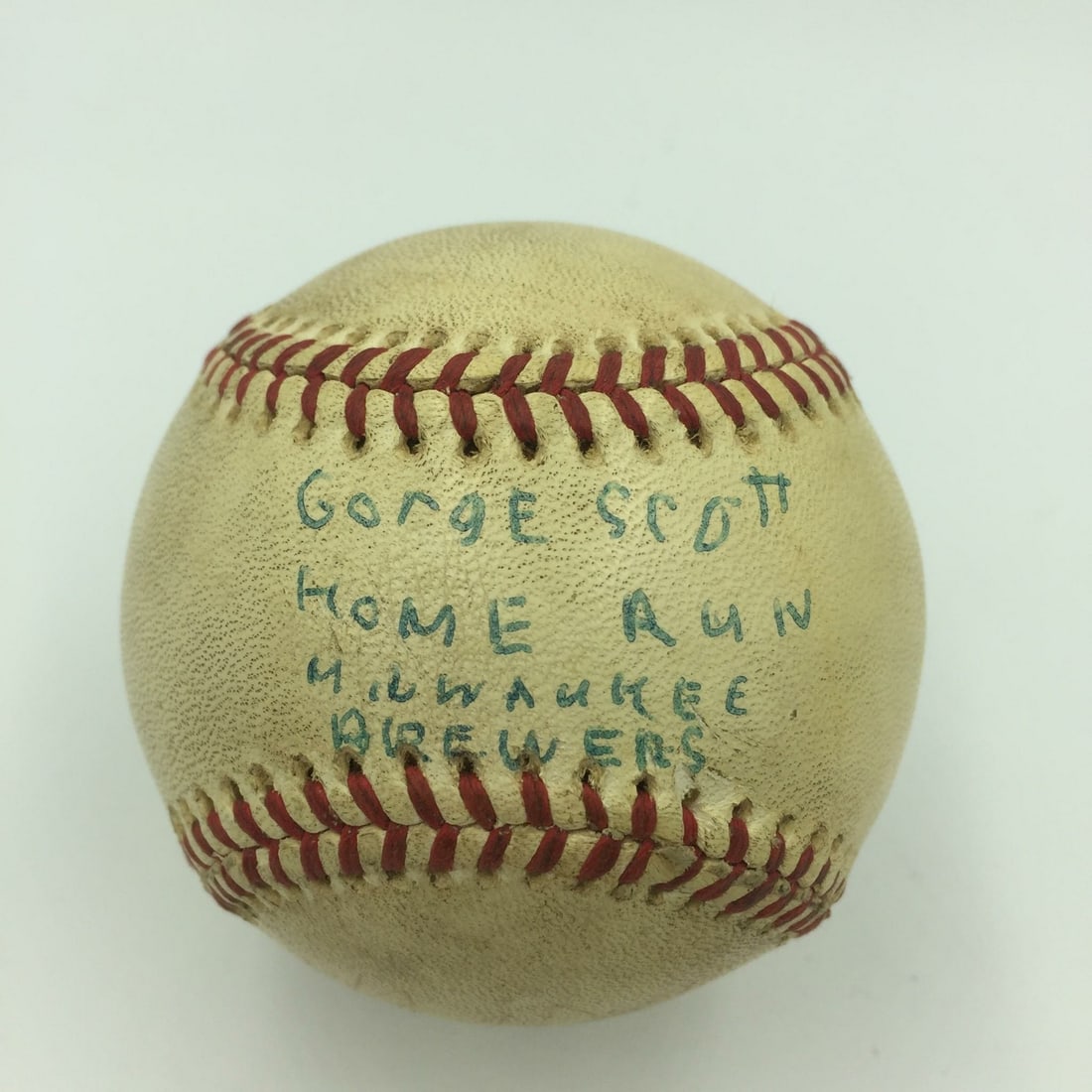 George Scott Game Used 36th Home Run Baseball 9/26/1975 PSA DNA COA: George Scott Game Used 36th Home Run Baseball 9/26/1975 PSA DNA COA This is a game-used baseball from George Scott's remarkable career, specifically the ball used for his 36th home run, hit on Septemb