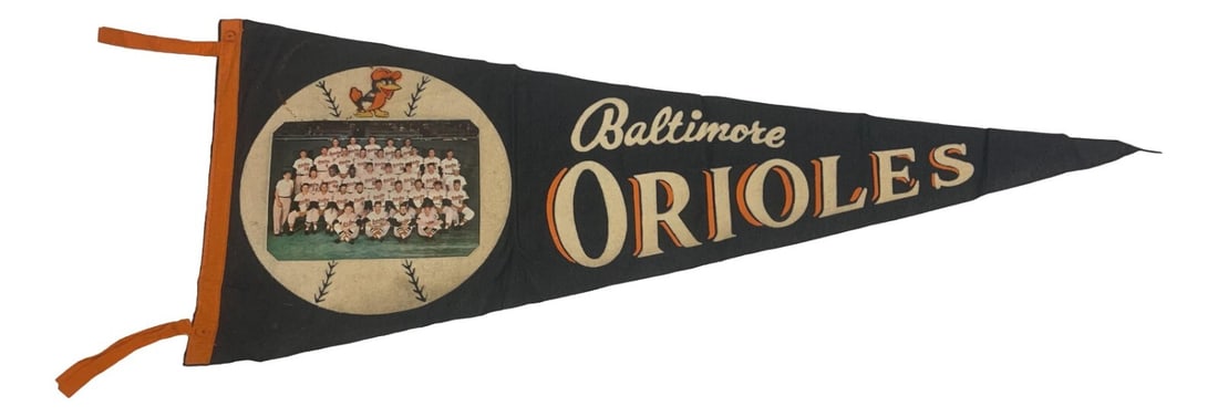 Vintage 1960 Baltimore Orioles Officially Licensed Photo Pennant (1 of 5)