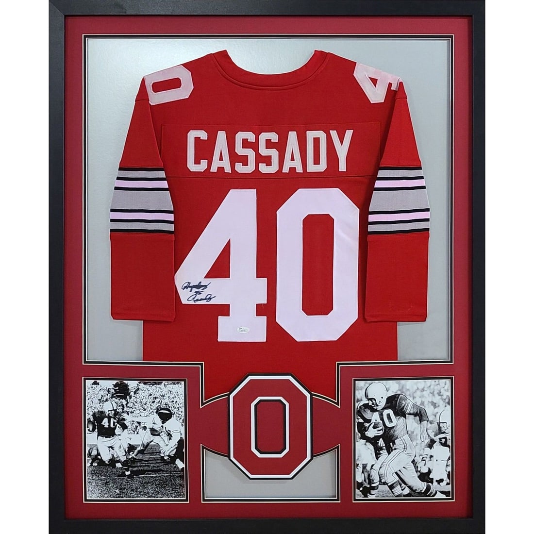 Howard Cassady Autographed Framed Jersey JSA Ohio State 42x34 (1 of 2)