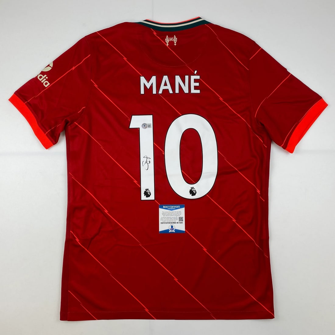 Sadio Mane Autographed Liverpool Jersey Beckett BAS COA Gem Mint (1 of 4)