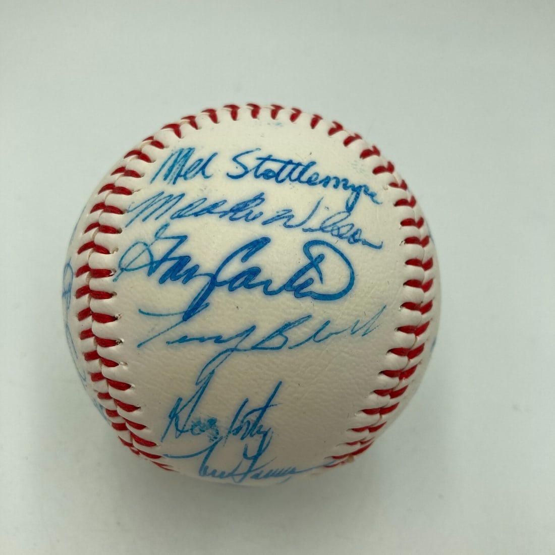 1985-86 New York Mets Team Signed Baseball 28 Autographs Gary Carter (1 of 11)