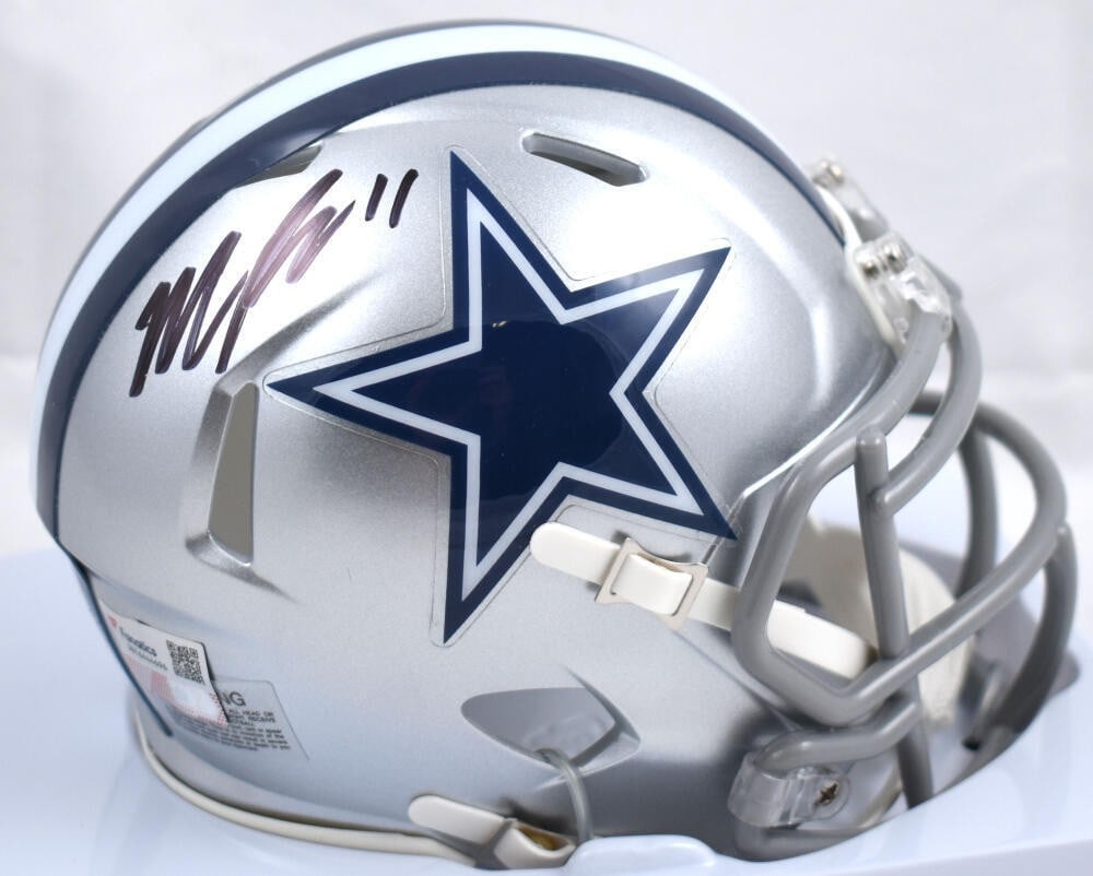 Micah Parsons Autographed Dallas Cowboys Speed Mini Helmet Fanatics Authentic: Micah Parsons Autographed Dallas Cowboys Speed Mini Helmet Fanatics Authentic This is a pre-owned Dallas Cowboys Speed Mini Helmet signed by player Micah Parsons. The helmet features official team col