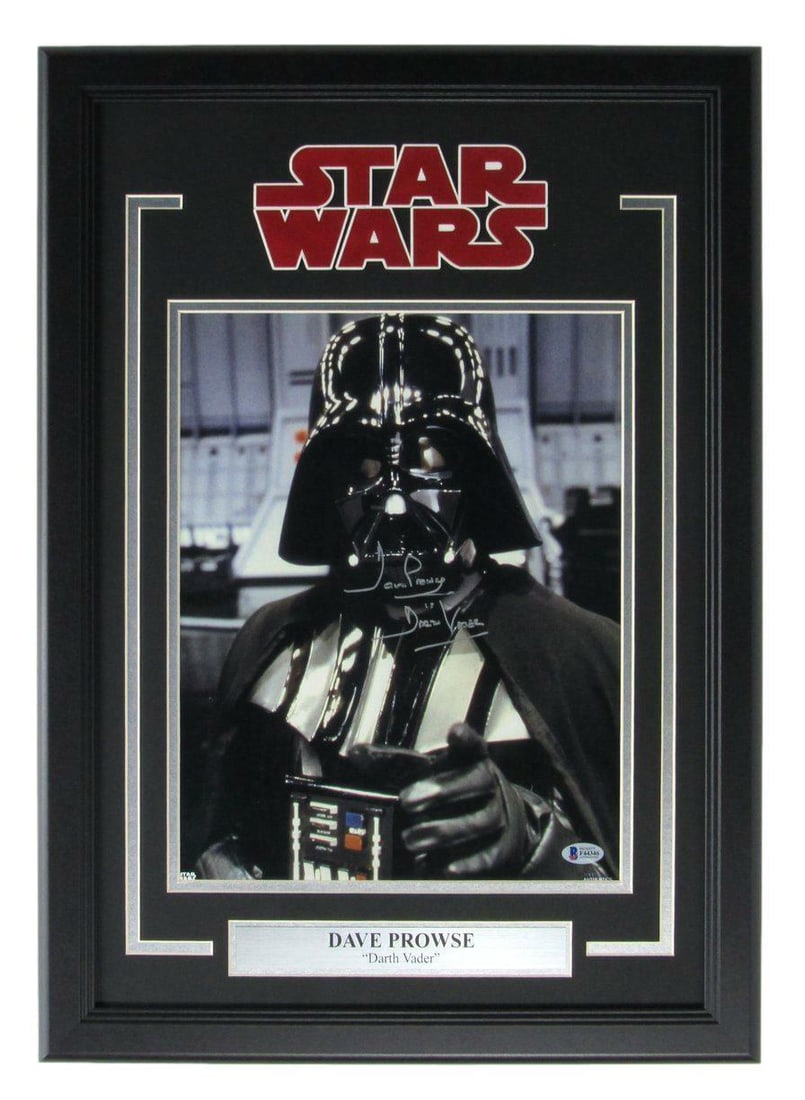 David Prowse Signed Darth Vader Photo 11x14 Framed BAS Beckett Authenticated (1 of 4)