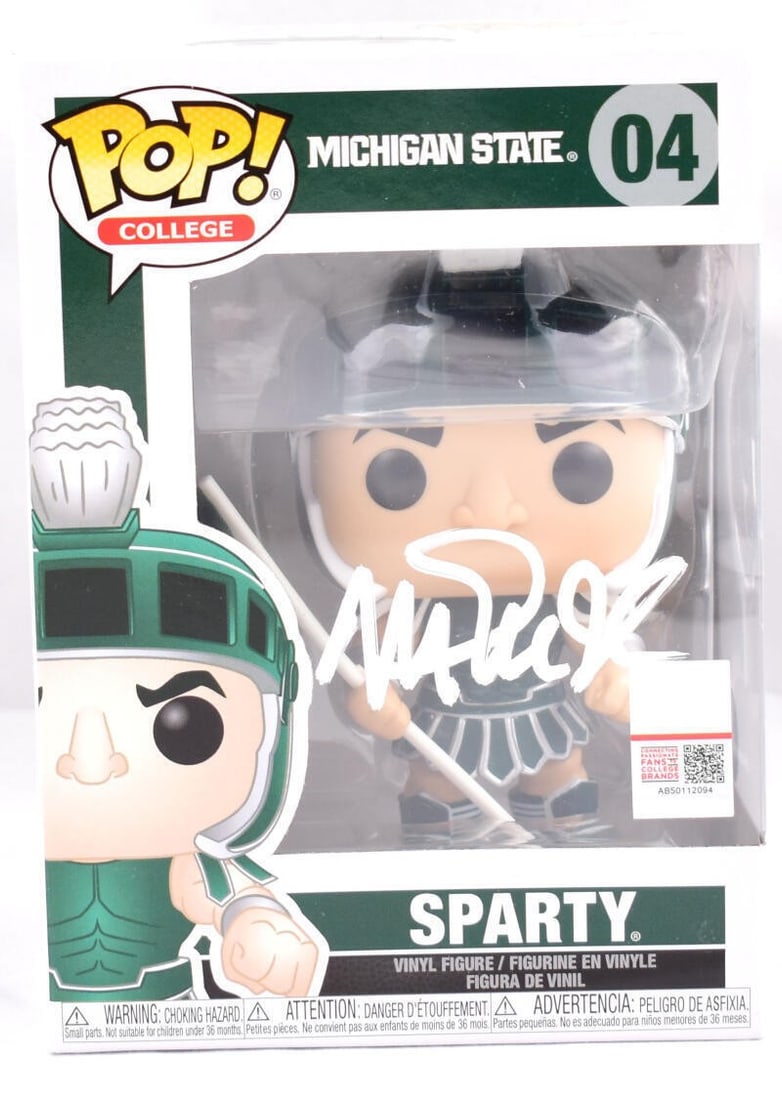 Magic Johnson Signed Funko Pop Michigan State Sparty #04 Beckett Holo (1 of 10)