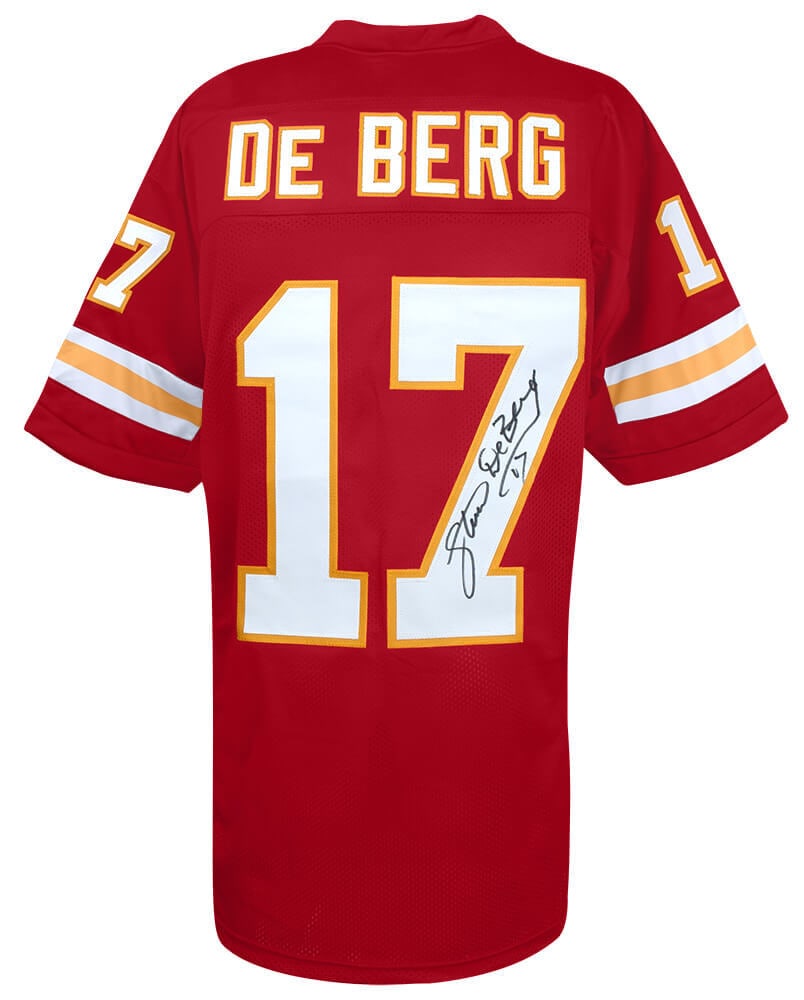 Steve DeBerg Signed Red Jersey Kansas City Chiefs COA (1 of 3)