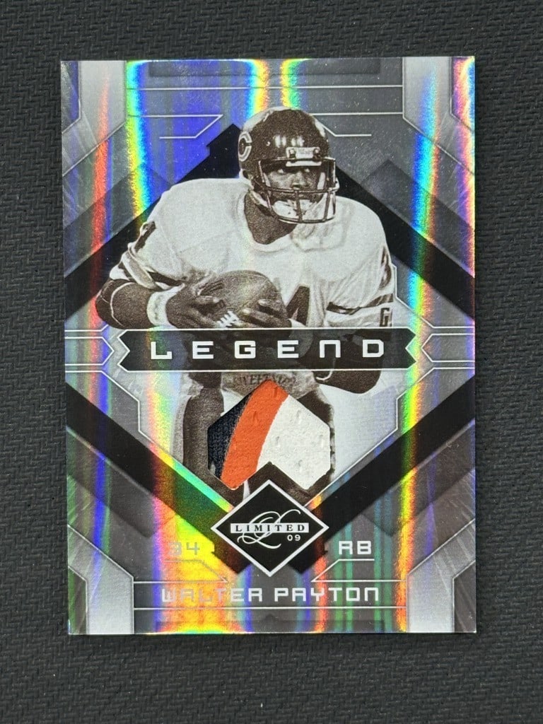 Walter Payton 2009 Leaf Limited Legends 3 Color Game Worn Patch #142 (1 of 2)