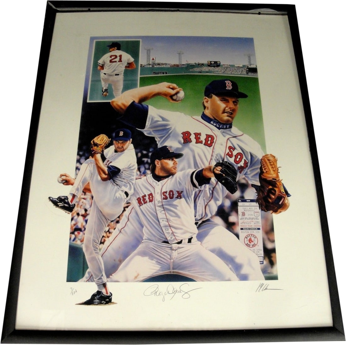 Roger Clemens Signed 12x18 Framed Photo Yankees Authenticated (1 of 4)