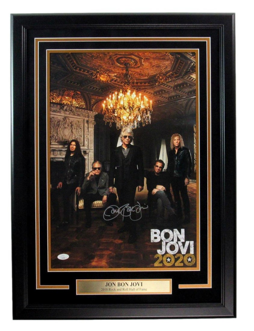 Bon Jovi Signed Framed Photo 11x17 with JSA Authentication (1 of 4)