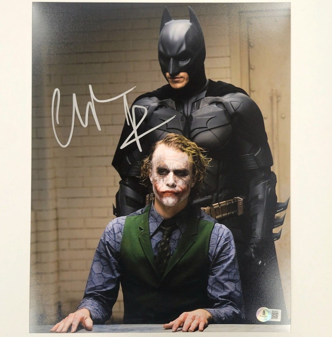 Christian Bale Signed Batman Dark Knight 11x14 Photo Beckett Authenticated (1 of 3)