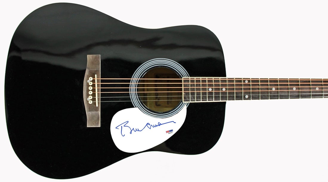 Bill Clinton Signed Black Acoustic Guitar PSA/DNA Certified (1 of 2)