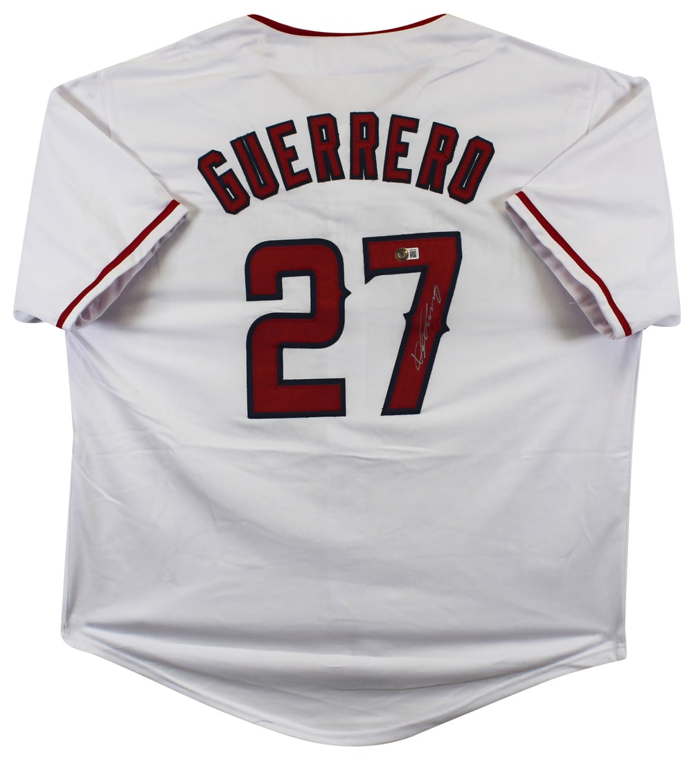 Vladimir Guerrero Signed Los Angeles Angels White Jersey BAS Authenticated (1 of 3)