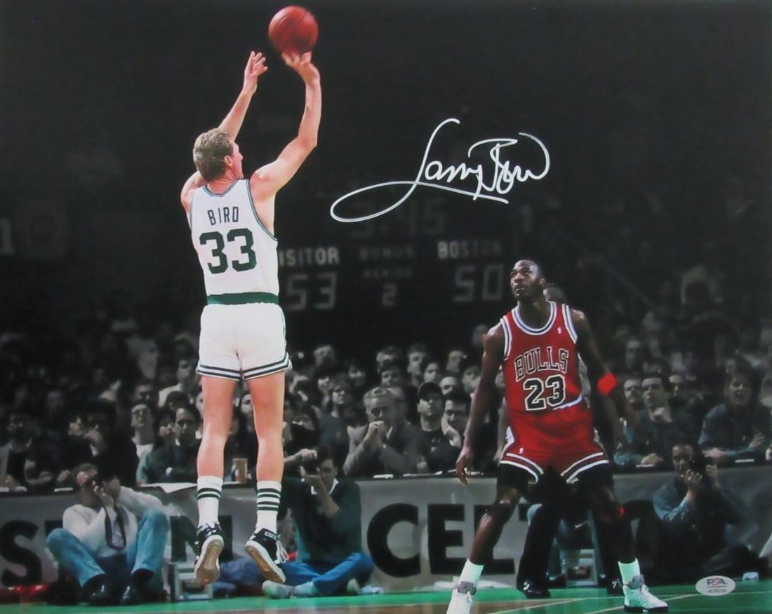 Larry Bird Autographed 16x20 Photo Boston Celtics PSA/DNA (1 of 3)