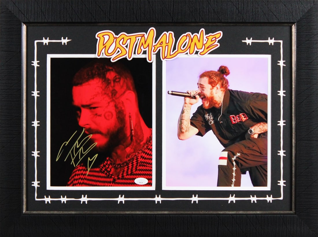 Post Malone Signed 8x10 Framed Photo with JSA Authentication (1 of 2)