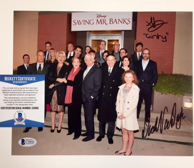 Dick Van Dyke Annie Rose Buckley Signed 8x10 Photo Saving Mr Banks: Dick Van Dyke Annie Rose Buckley Signed 8x10 Photo Saving Mr Banks This is an 8x10 photograph from the film "Saving Mr. Banks" featuring the signatures of Dick Van Dyke and Annie Rose Buckley. The ite