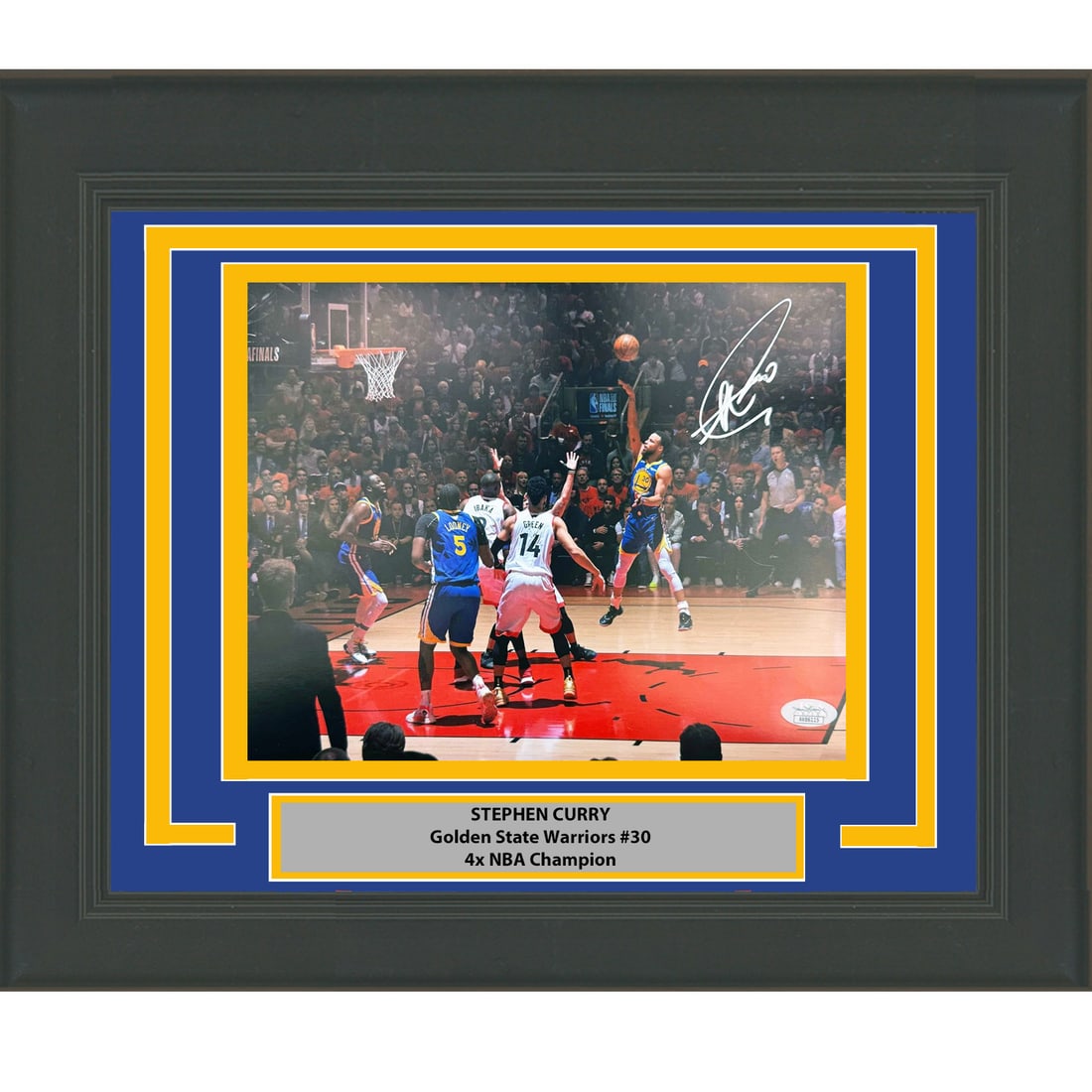 Framed Stephen Curry Autographed 8x10 Photo JSA COA Warriors (1 of 1)