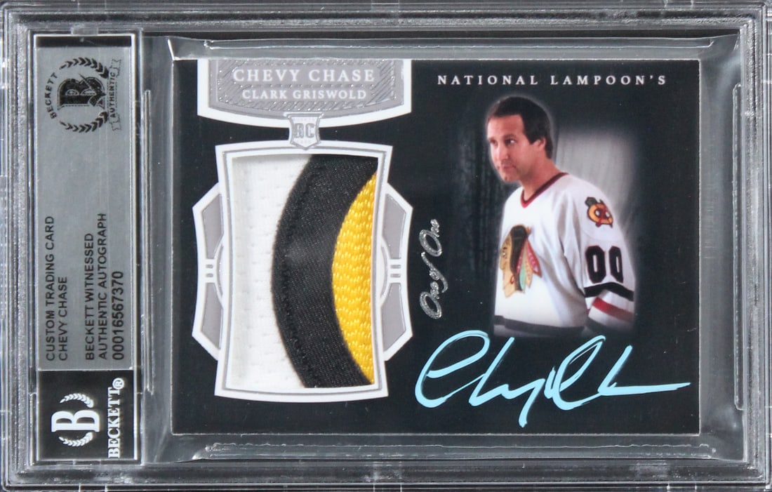 Chevy Chase Signed Relic Card National Lampoon Christmas Vacation One of One BAS Authenticated (1 of 2)