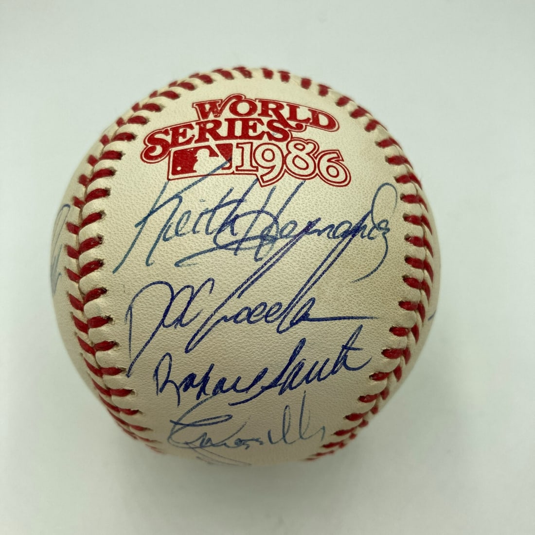 1986 New York Mets Team Signed World Series Baseball with JSA COA (1 of 10)