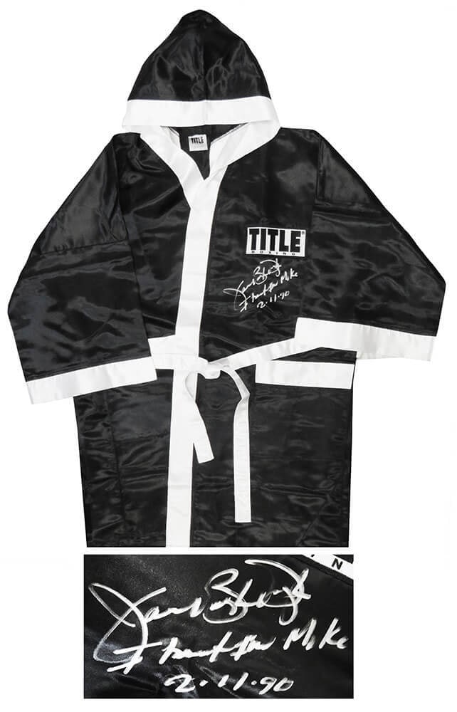 James Buster Douglas Signed Boxing Robe I Beat Iron Mike KO 2-11-90 (1 of 1)