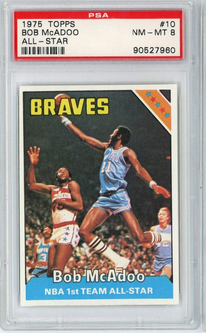 1975 Topps Bob McAdoo #10 Basketball Card PSA 8 Authentic (1 of 2)