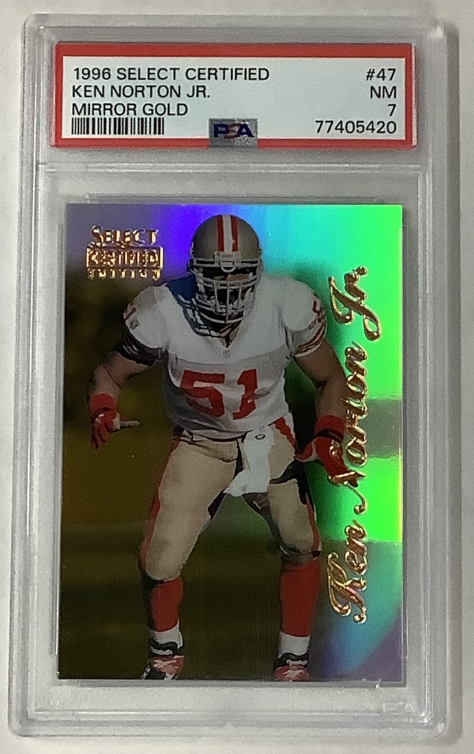 1996 Ken Norton Jr Select Certified Mirror Gold Card #47 PSA 7 (1 of 2)