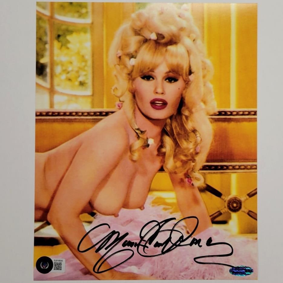 Mamie Van Doren Signed Nude 8x10 Photo with Beckett Authentication: Mamie Van Doren Signed Nude 8x10 Photo with Beckett Authentication This stunning 8x10 photograph features Mamie Van Doren, a renowned Playboy model, captured in a nude pose. The photo is an original p