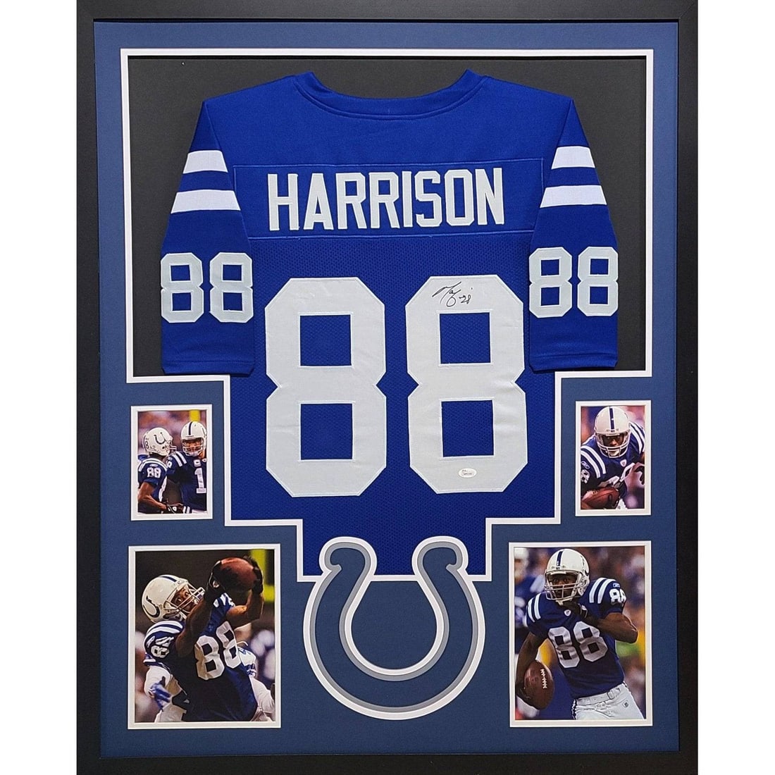 Marvin Harrison JSA Autographed Framed Jersey Indianapolis Colts 43x36 (1 of 4)
