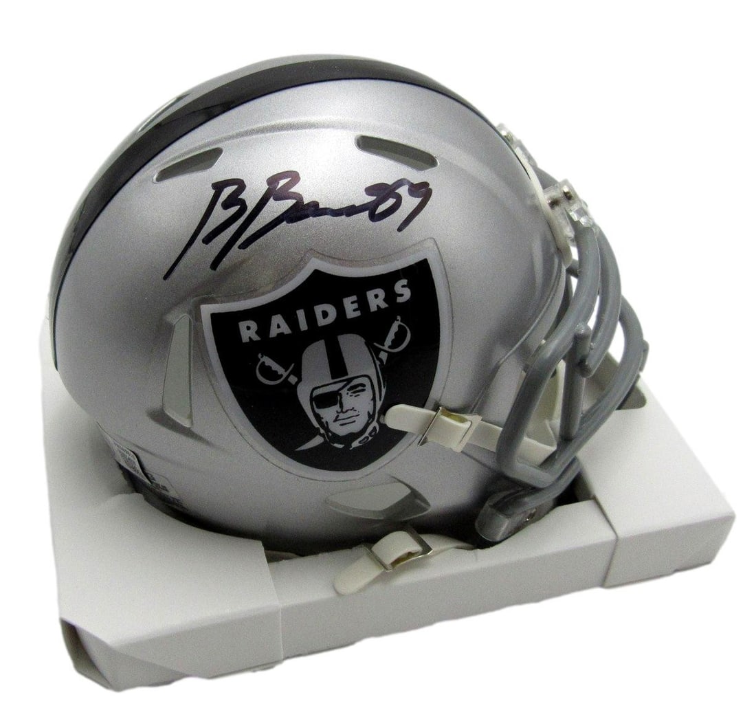 Brock Bowers Autographed Mini Football Helmet Oakland Raiders Beckett Authenticated (1 of 3)