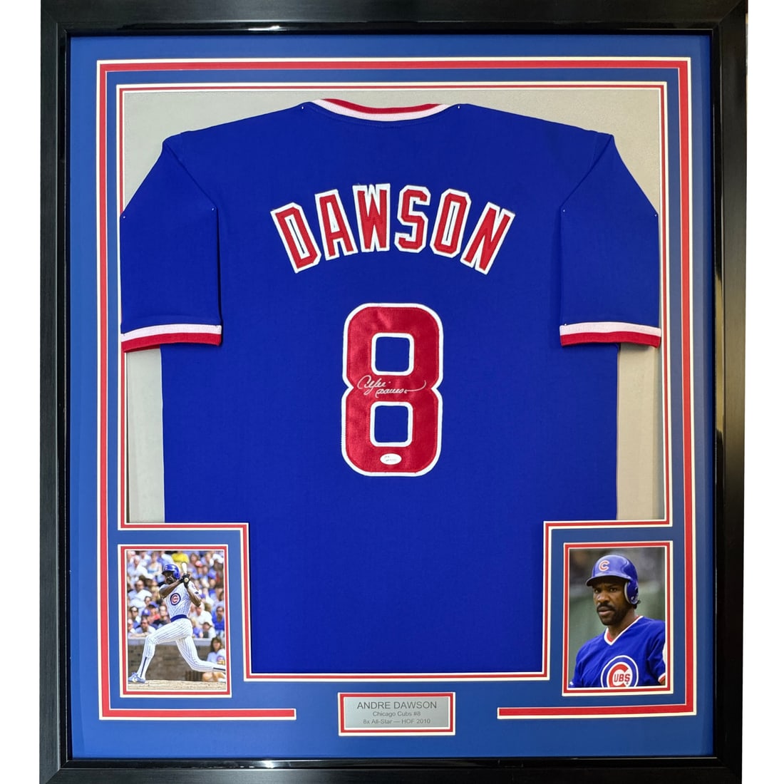 Framed Autographed Andre Dawson Chicago Cubs Jersey with JSA COA (1 of 2)