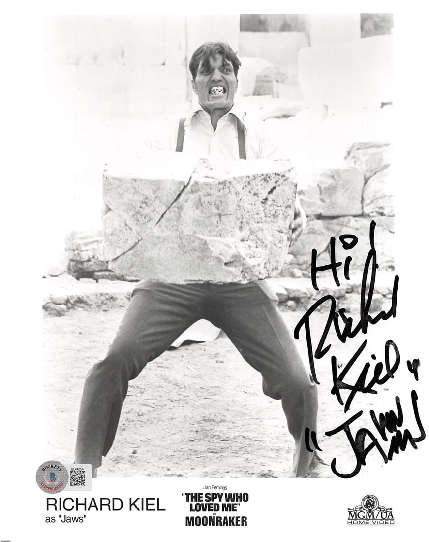 Richard Kiel Signed 8x10 Jaws Photo The Spy Who Loved Me BAS Authenticated (1 of 3)