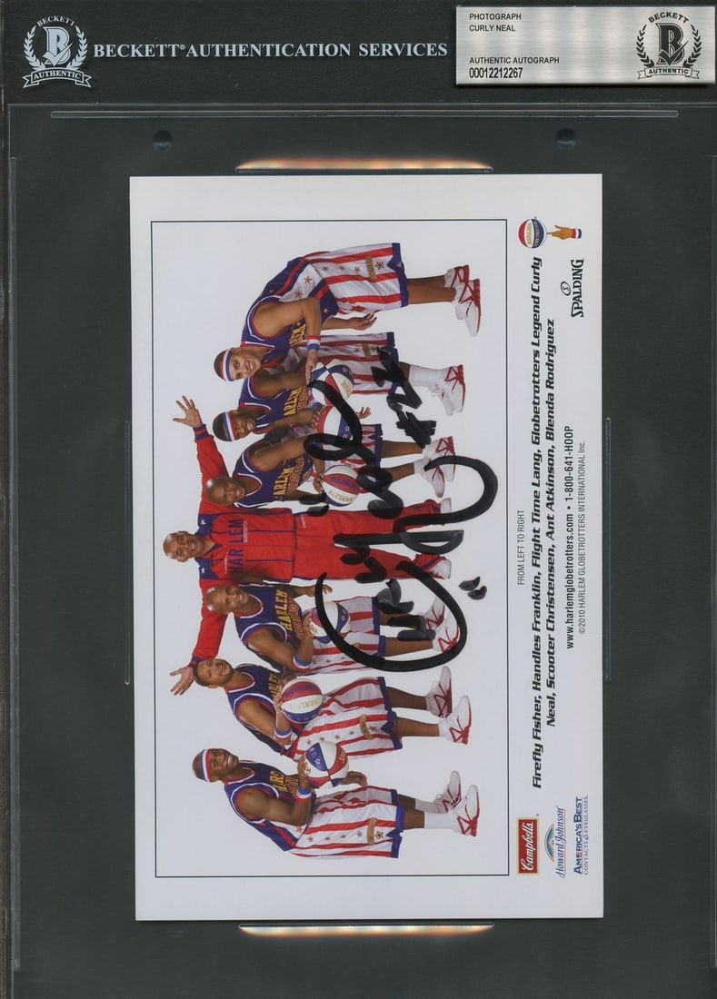 Curly Neal Autographed 5.5x8.5 Photo Beckett Authentic Harlem Globetrotters (1 of 1)