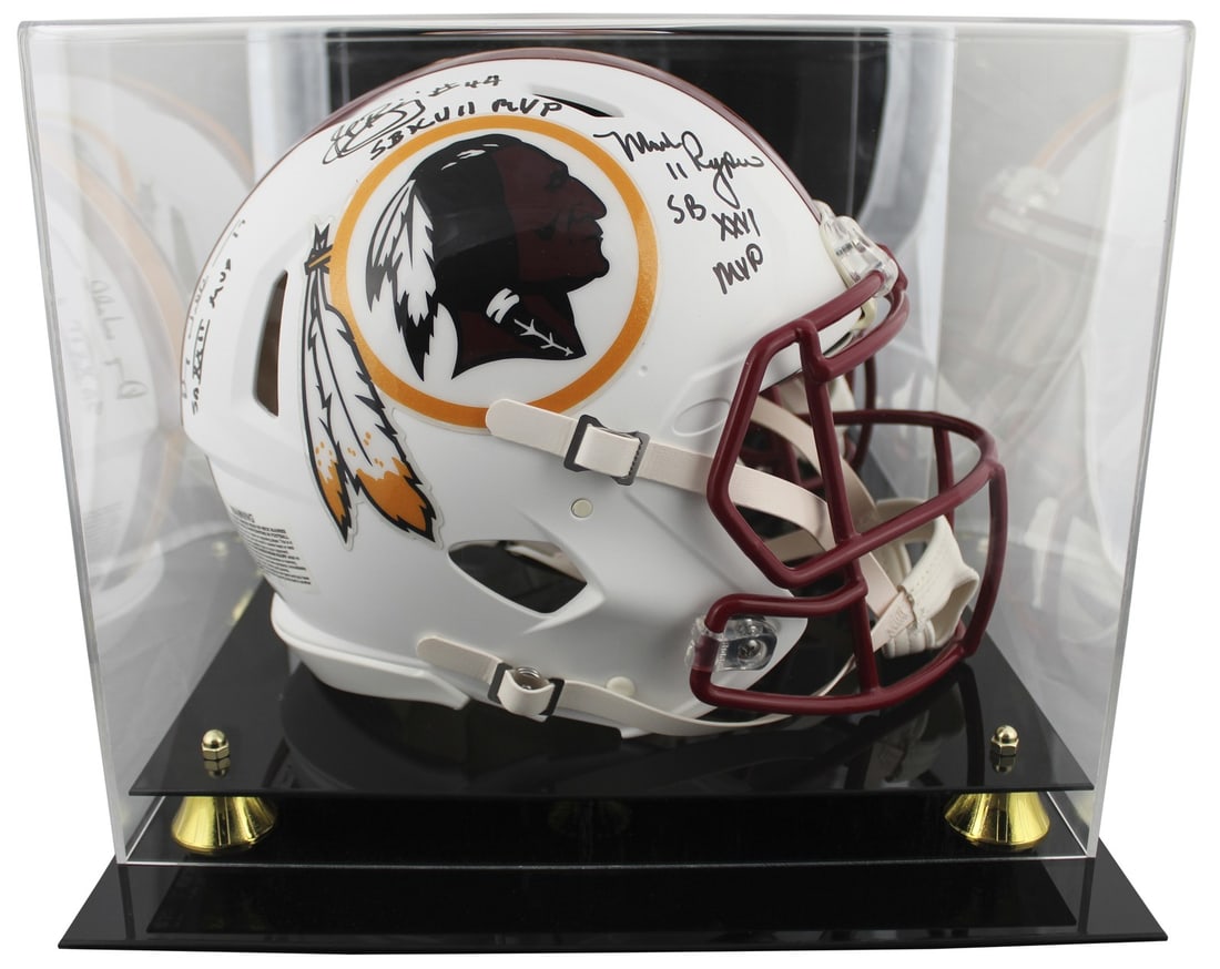 Washington Commanders Signed Full Size Helmet by MVPs Riggins Williams Rypien with Beckett (1 of 4)