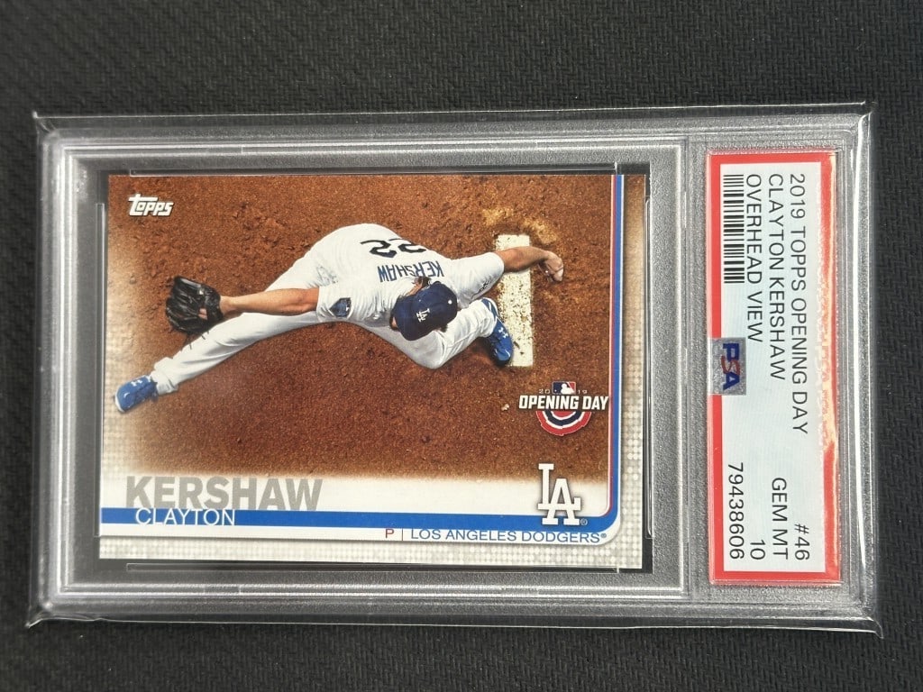 Clayton Kershaw 2019 Topps Opening Day PSA 10 Dodgers Card #46 (1 of 2)