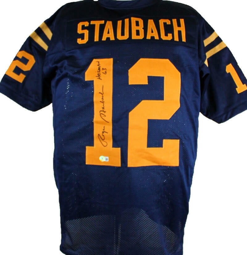 Roger Staubach Signed College Jersey Navy Midshipman Beckett Authenticated (1 of 11)