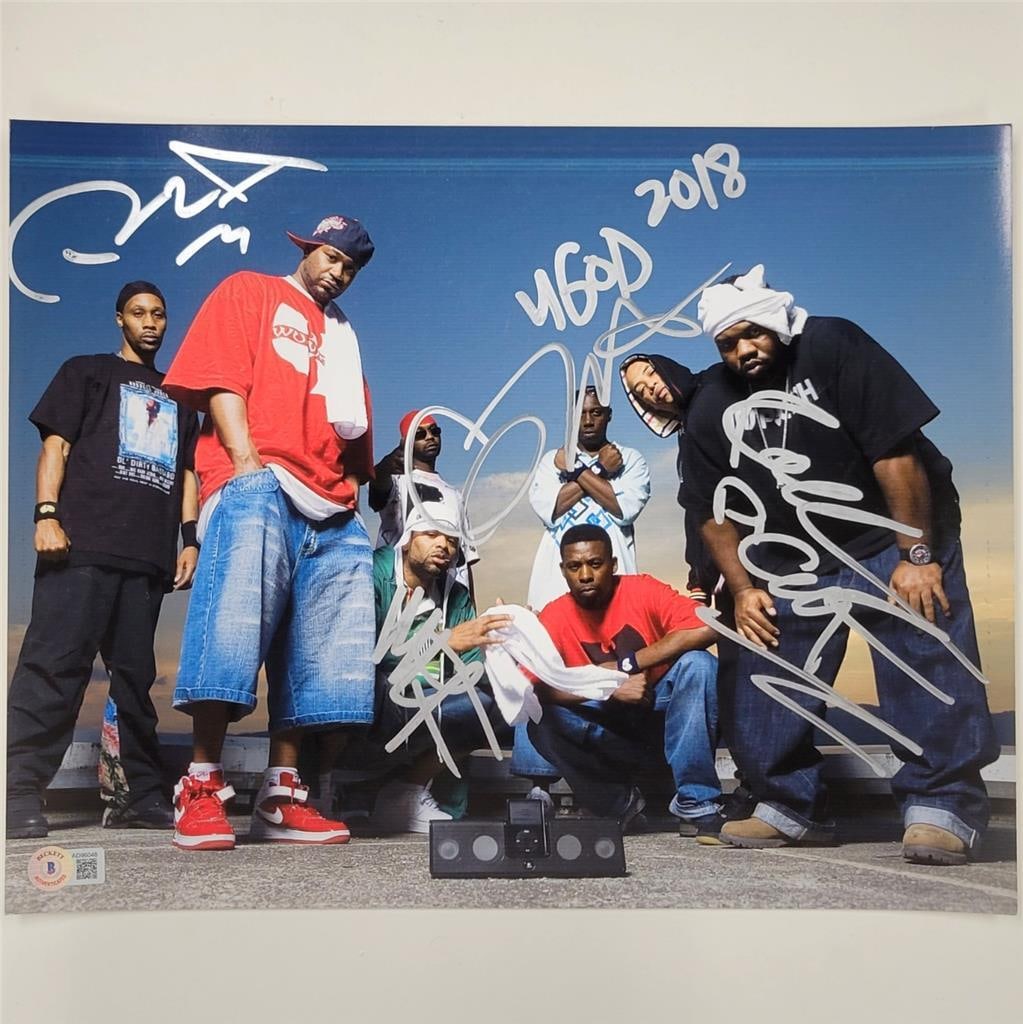 Wu-Tang Clan Signed 11x14 Photo GZA RZA Raekwon U-God Beckett Authenticated (1 of 7)