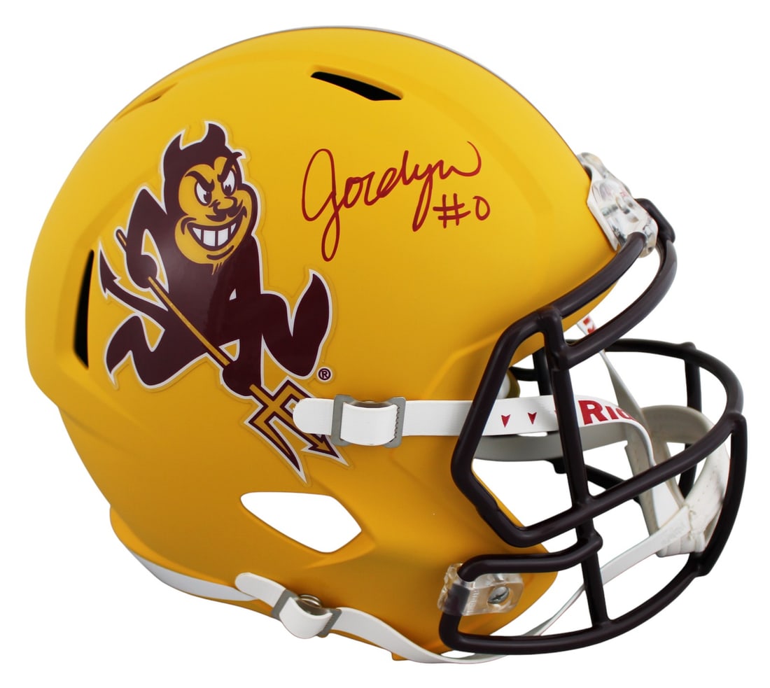 Jordyn Tyson Signed Arizona State Sun Devils Speed Helmet Beckett Authenticated (1 of 4)