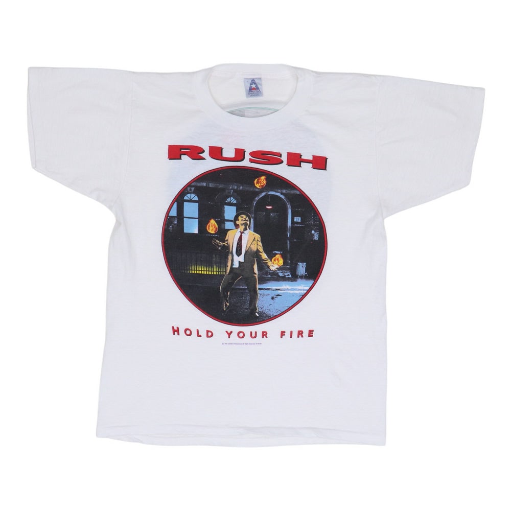 1987 Rush Hold Your Fire Vintage Tour Shirt XL White (1 of 6)
