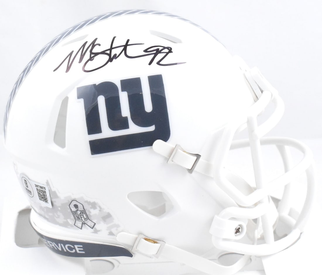 Michael Strahan Signed Mini Helmet New York Giants Beckett Authenticated (1 of 3)