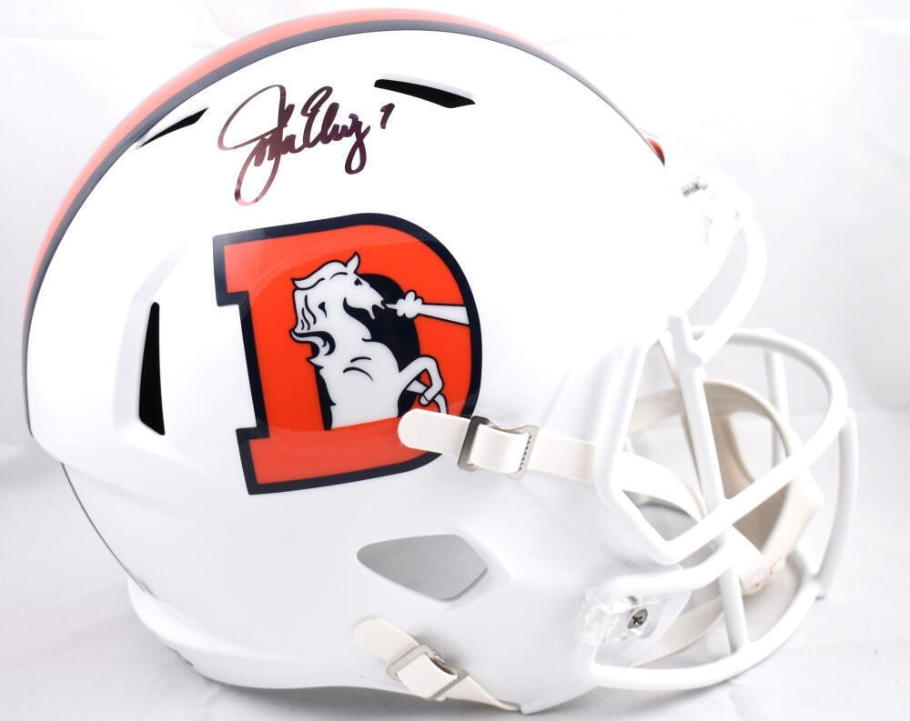 John Elway Signed Denver Broncos 2023 Speed Helmet Beckett Authenticated (1 of 10)