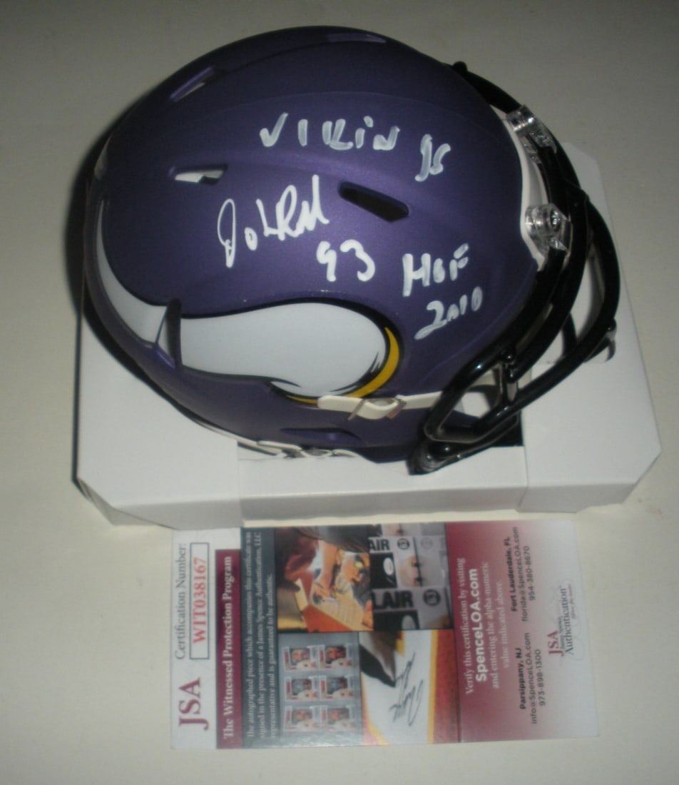 John Randle Minnesota Vikings Signed Mini Helmet JSA COA HOF 2010 (1 of 1)