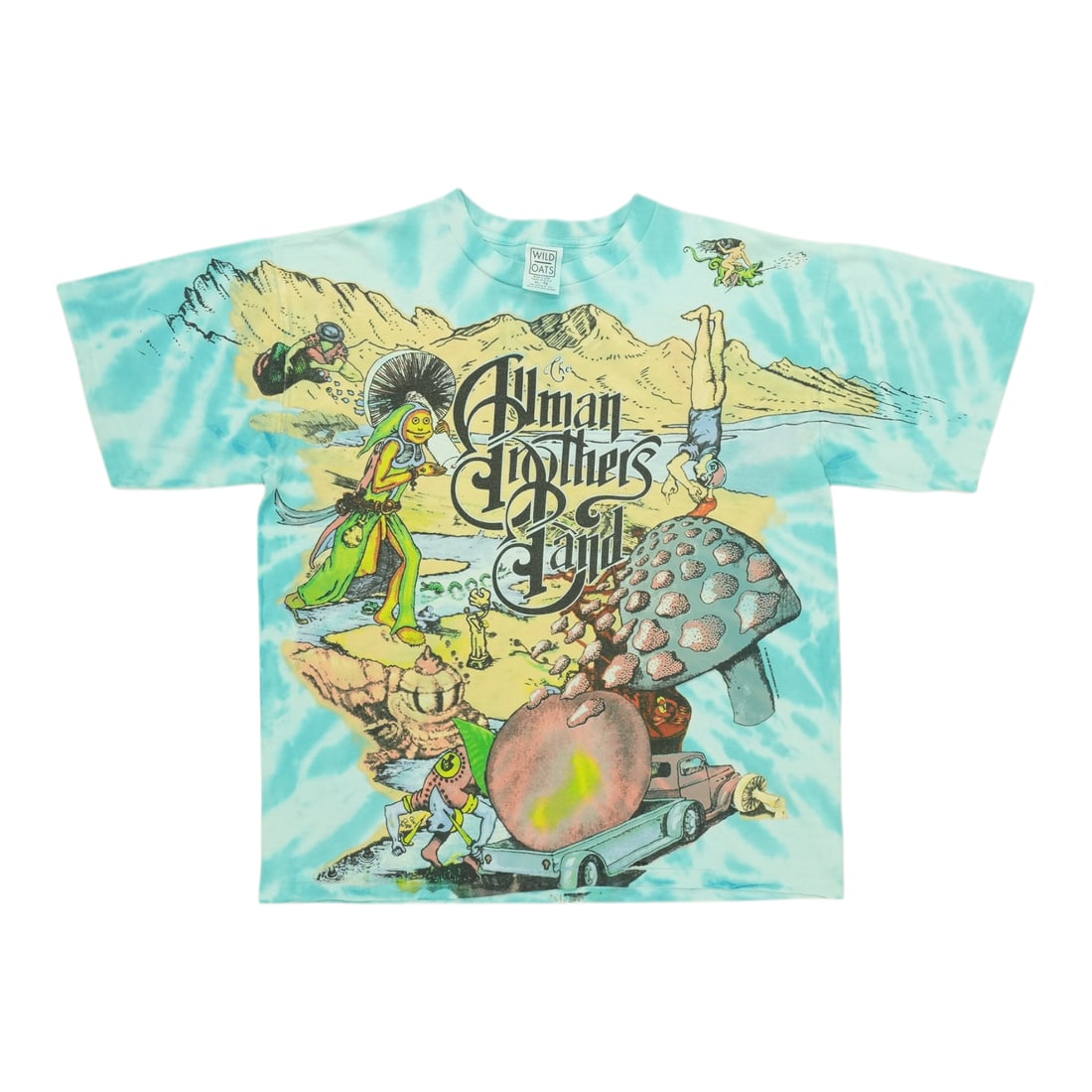1995 Allman Brothers Vintage Tie Dye Shirt 100% Cotton: 1995 Allman Brothers Vintage Tie Dye Shirt 100% Cotton Celebrate the iconic music of the Allman Brothers with this original vintage 1995 All Over Print Tie Dye Shirt. This true vintage piece features