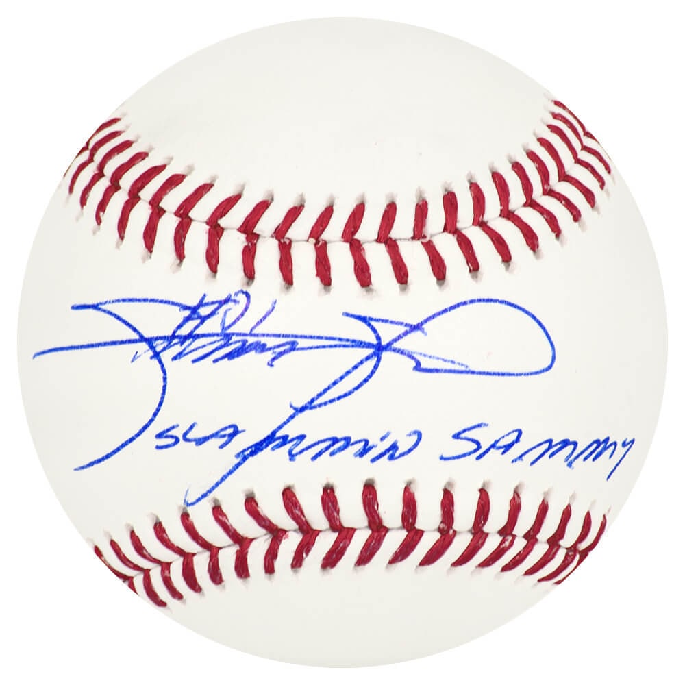 Sammy Sosa Signed Rawlings MLB Baseball with Slammin Sammy Inscription COA (1 of 1)