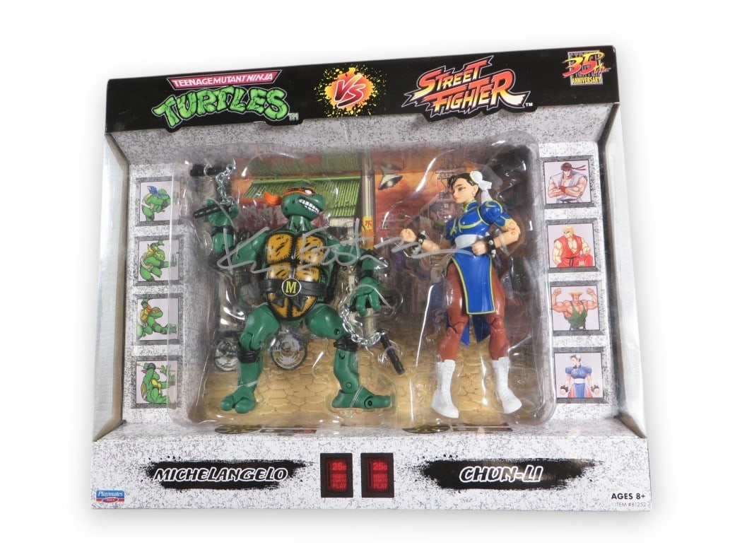 Kevin Eastman Signed TMNT Action Figure JSA Authenticated: Kevin Eastman Signed TMNT Action Figure JSA Authenticated This is an original action figure of the Teenage Mutant Ninja Turtles, signed by Kevin Eastman, co-creator of the beloved series. The signatur