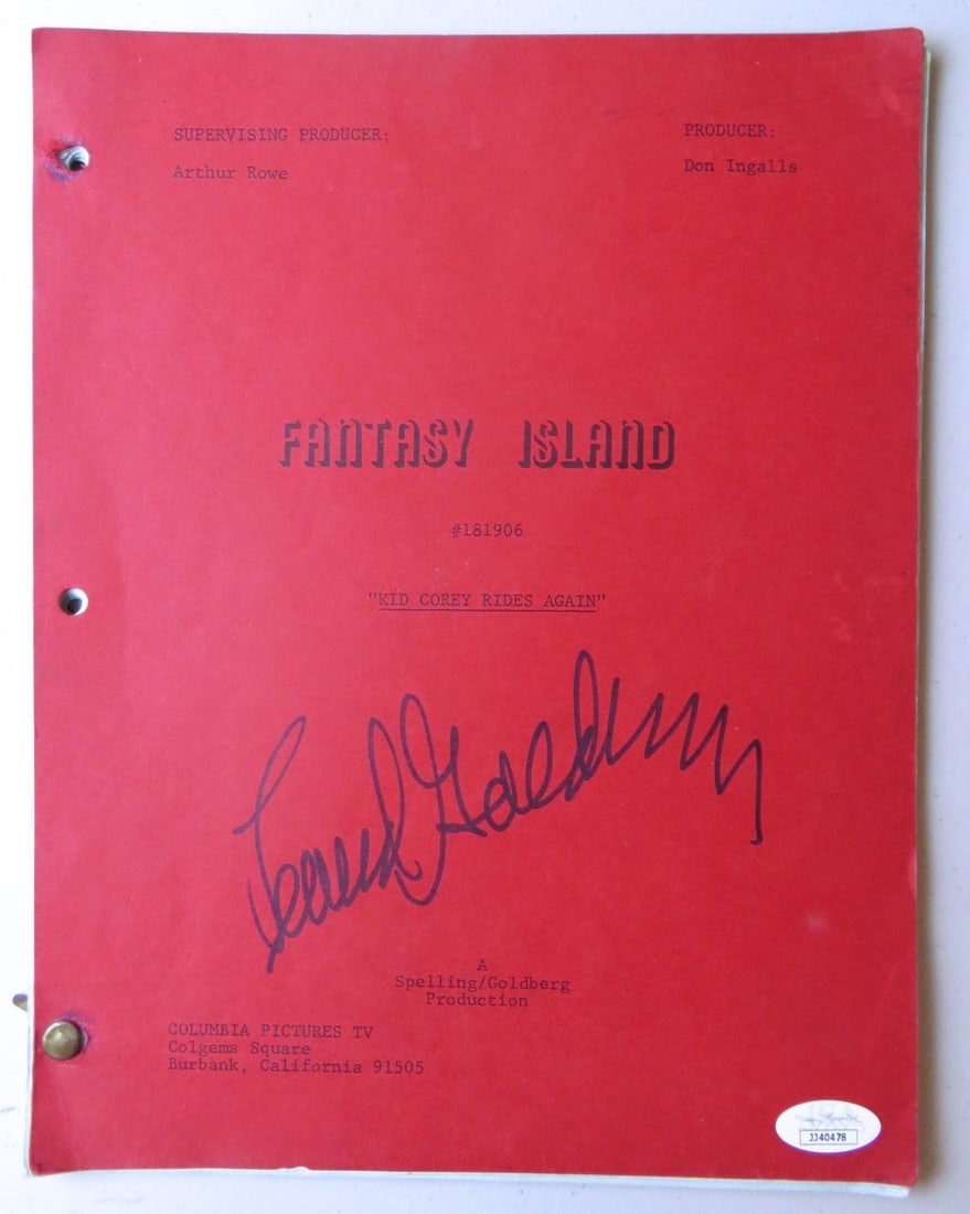 Leonard Goldberg Signed Fantasy Island TV Script JSA Authenticated (1 of 3)